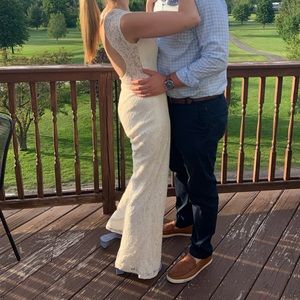 Bari Jay Keyhole Jumpsuit -Ivory